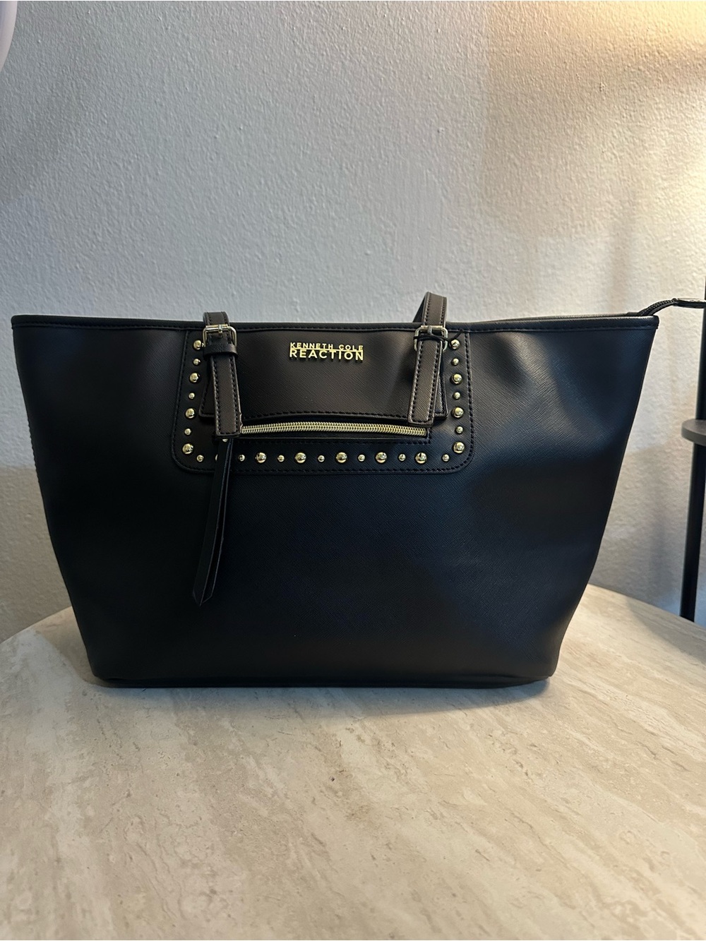 Kenneth Cole Reaction Black Studded Tote